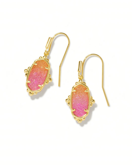 KENDRA SCOTT Lee Gold Petal Framed Drop Earrings