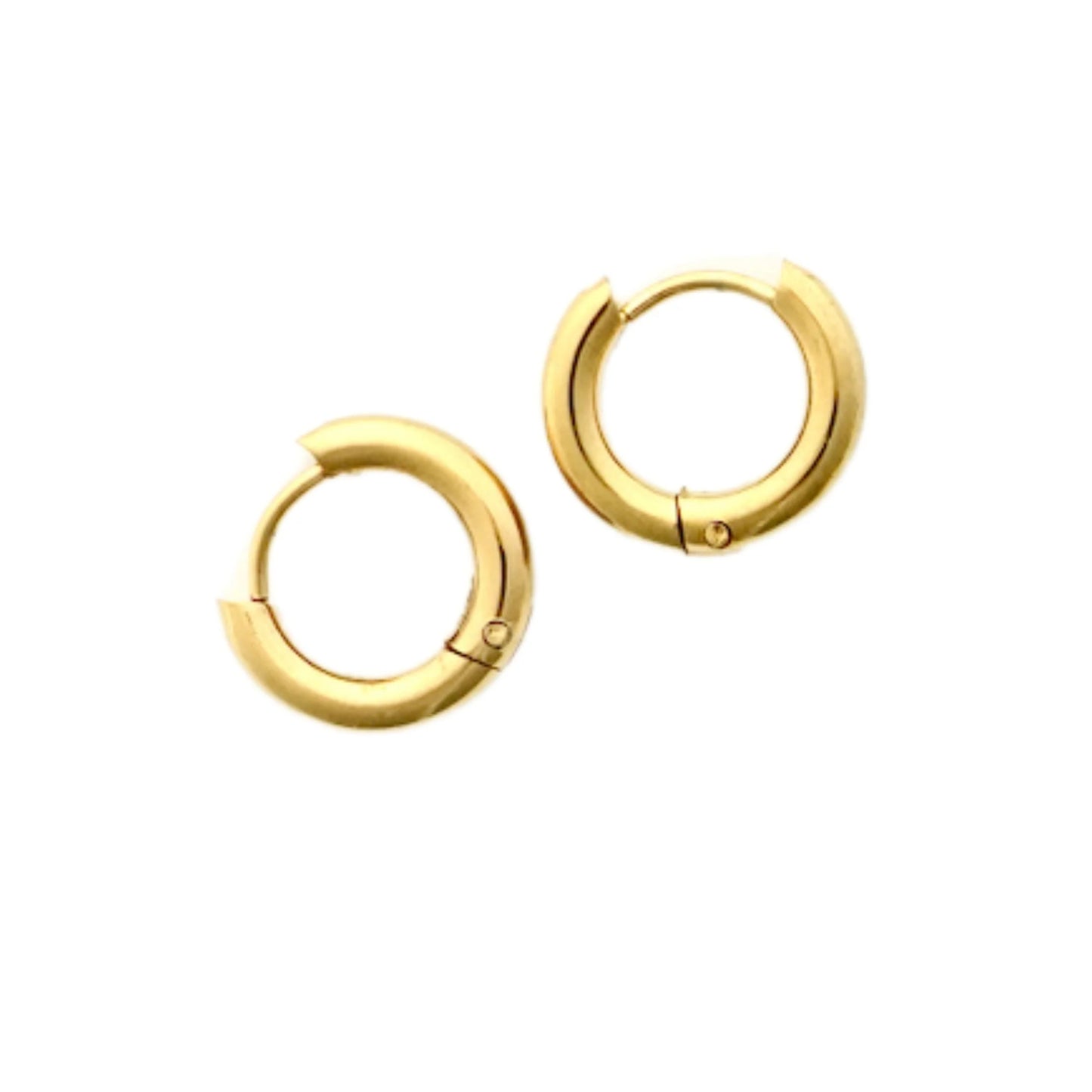 LINNY CO Gold Huggie Hoops 10mm Scarlett