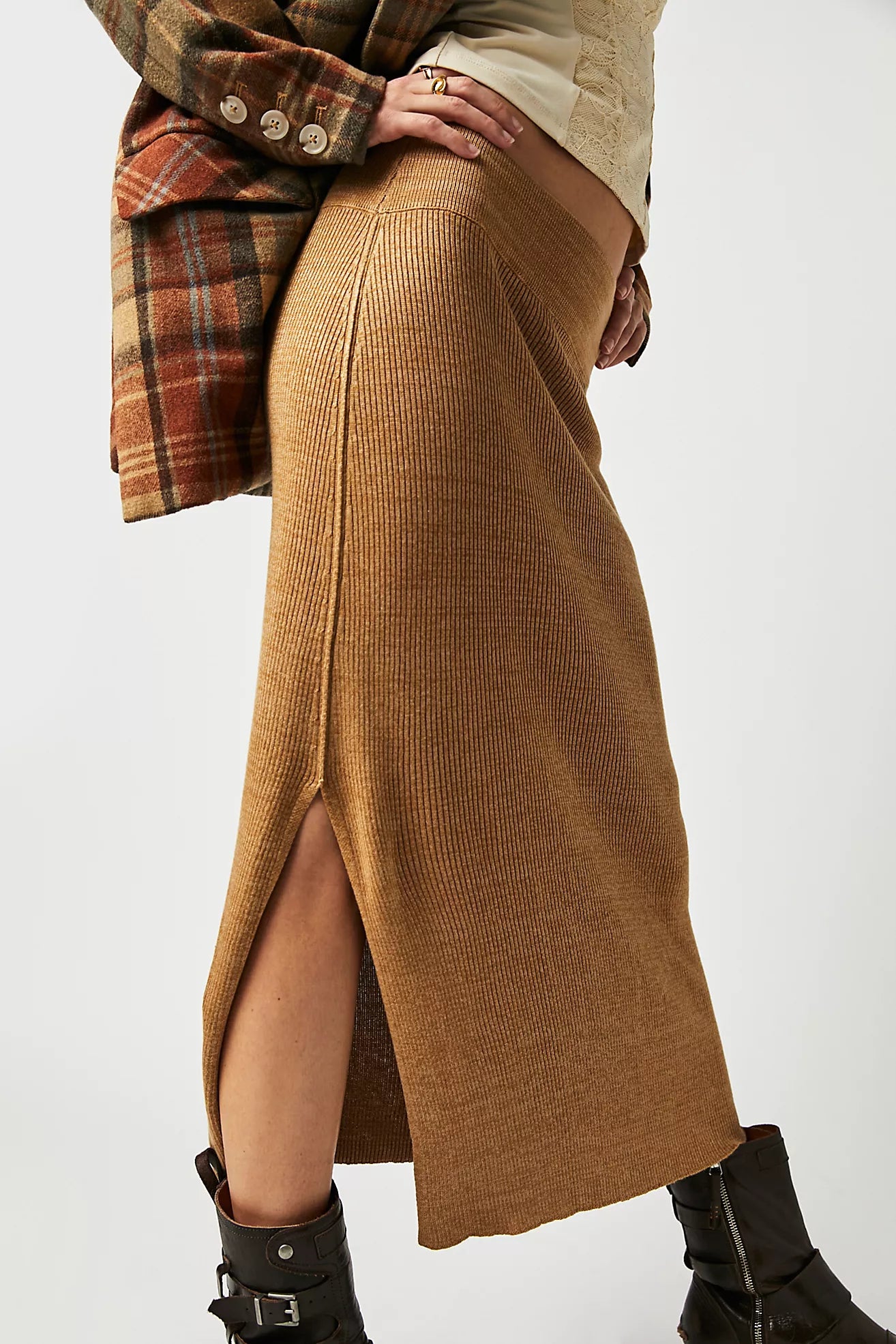 FREE PEOPLE Golden Hour Midi Skirt