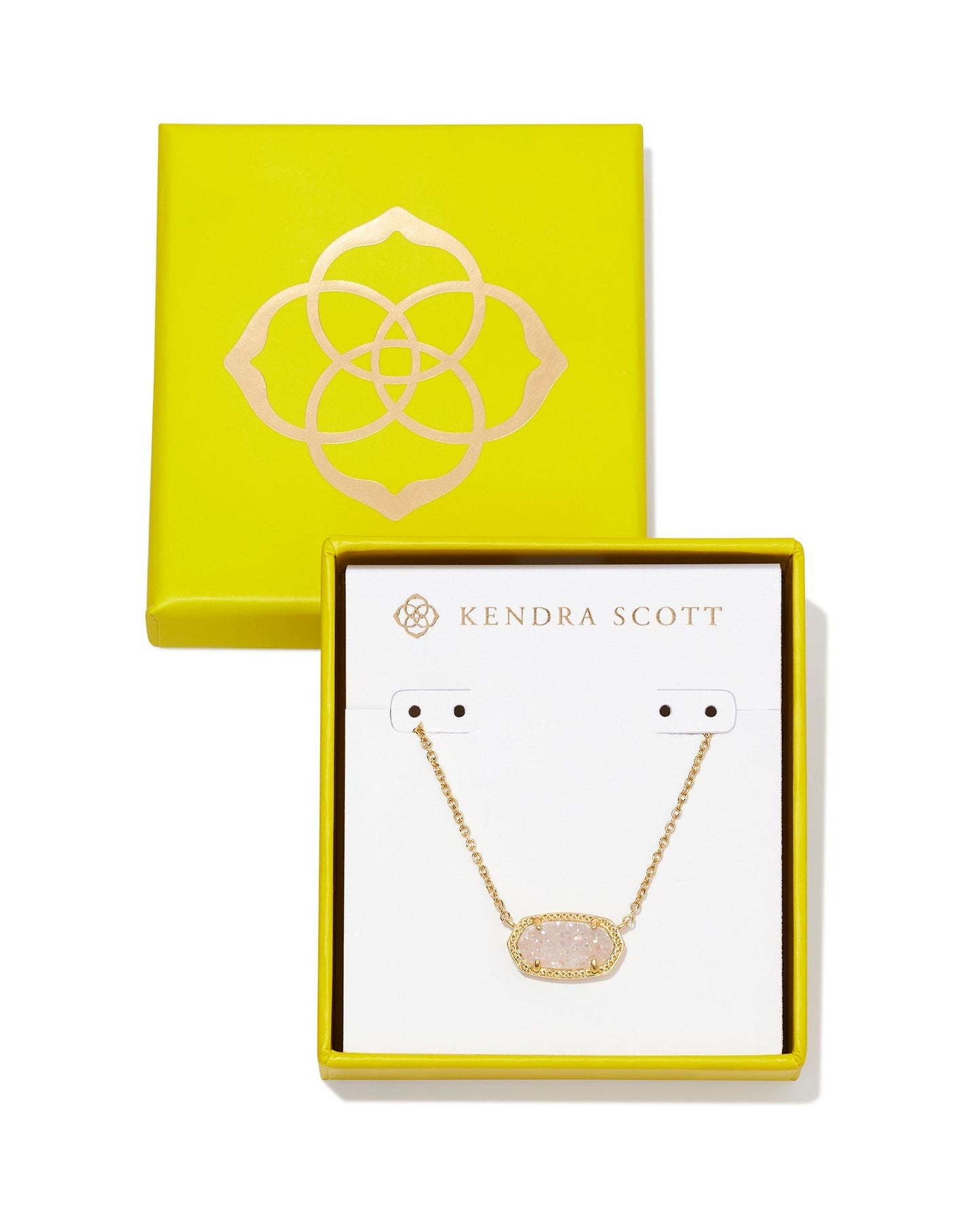 KENDRA SCOTT Boxed Gold Elisa Pendant Necklace In Drusy