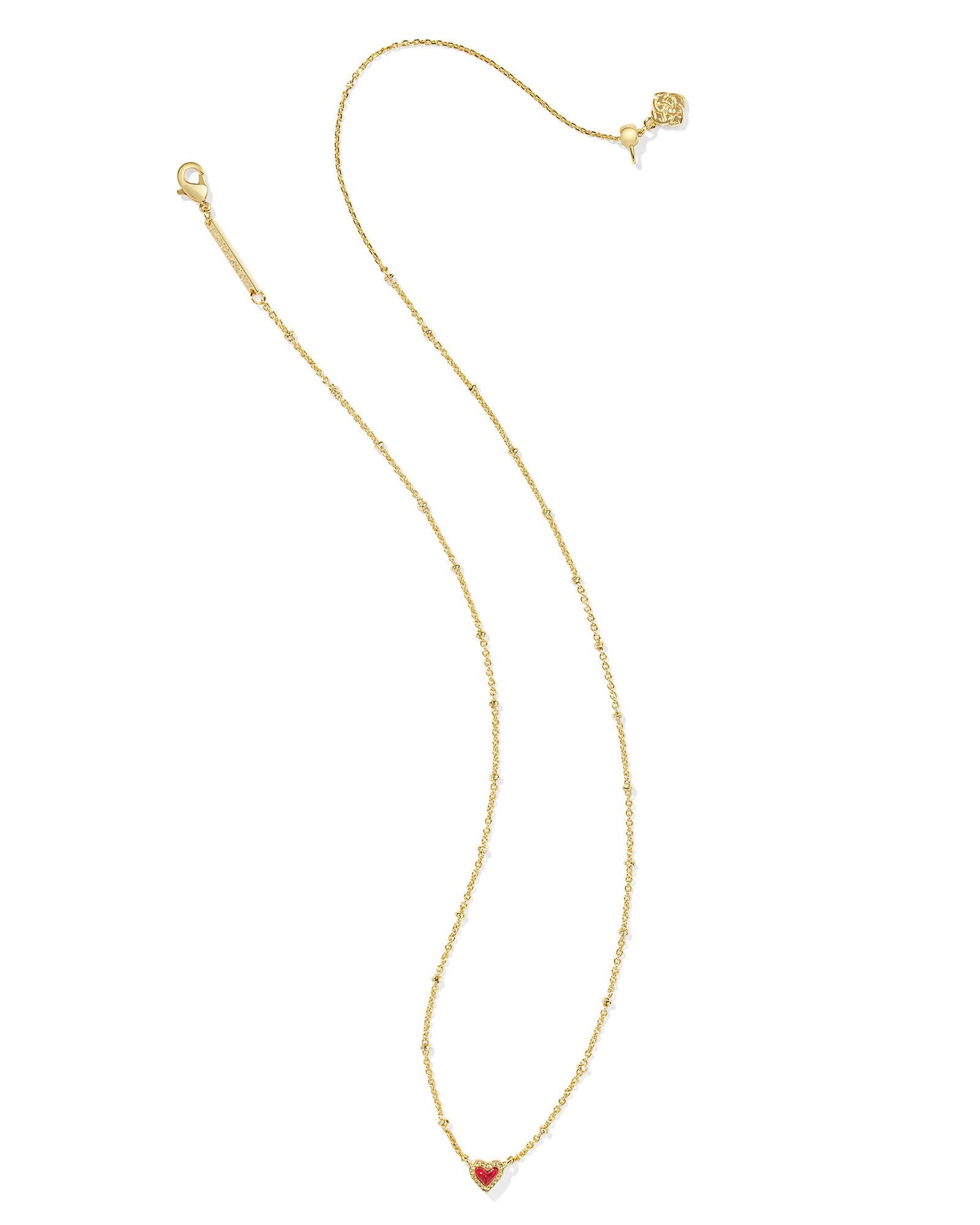 KENDRA SCOTT Mini Ari Heart Gold Satellite Short Pendant Necklace