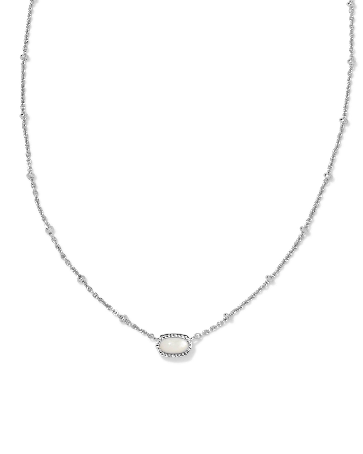 KENDRA SCOTT Mini Elisa Silver Satellite Short Pendant Necklace