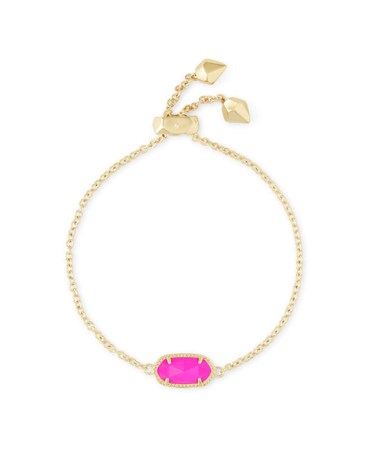 KENDRA SCOTT Gold Elaina Adjustable Bracelet In Magenta