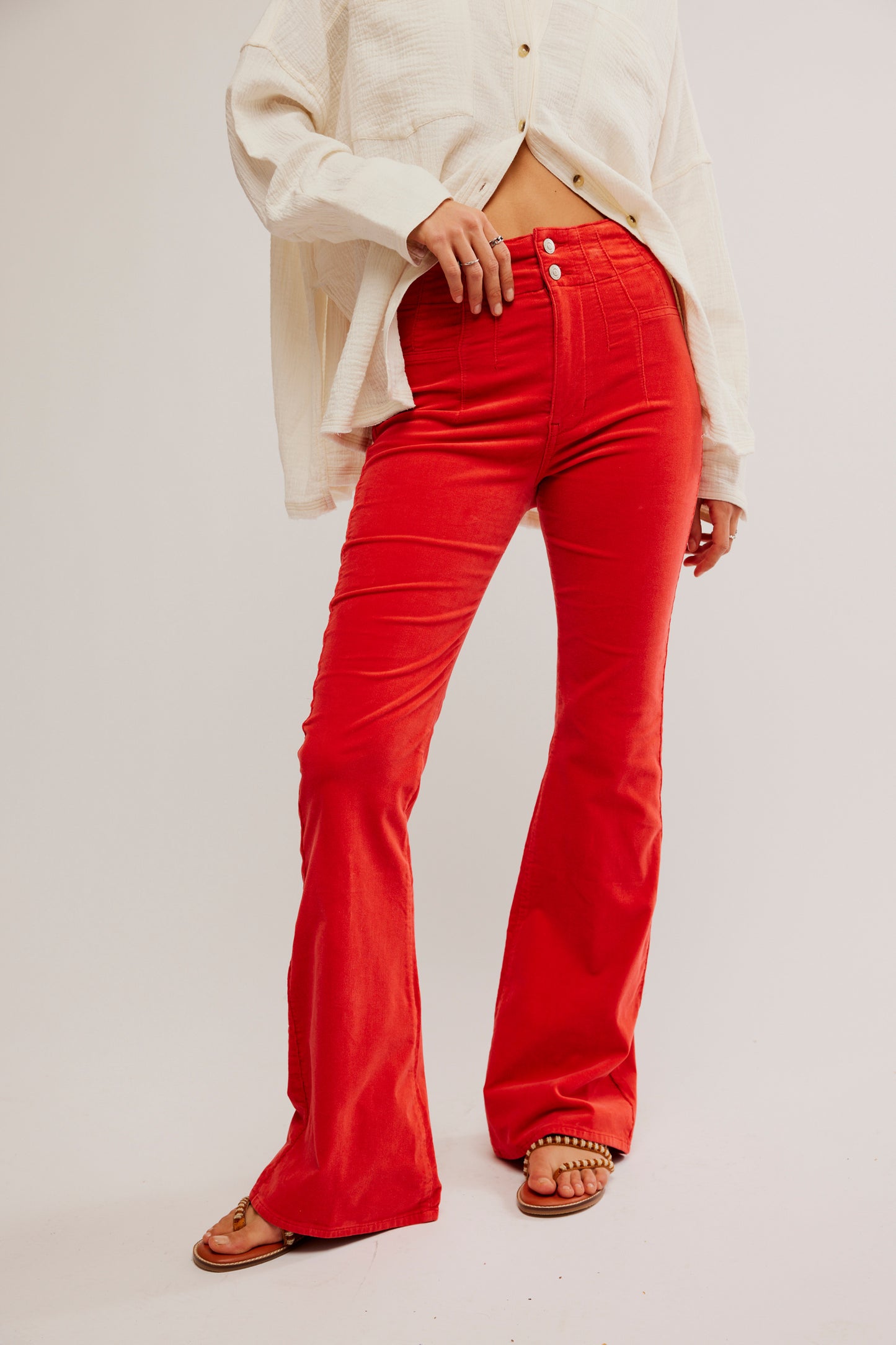 FREE PEOPLE Jayde Cord Flare Jeans