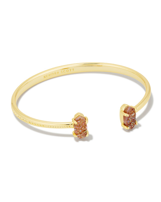 KENDRA SCOTT Grayson Gold Stone Cuff Bracelet In Spice Drusy