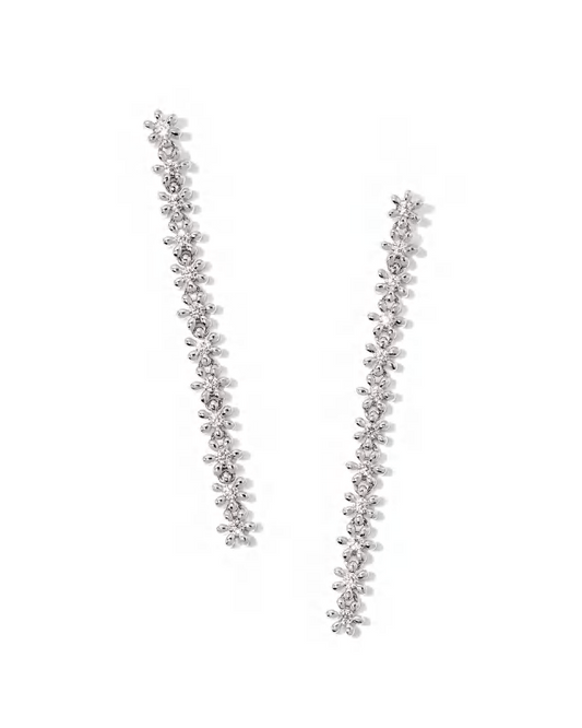 Pendientes lineales Nydia de KENDRA SCOTT en cristal blanco