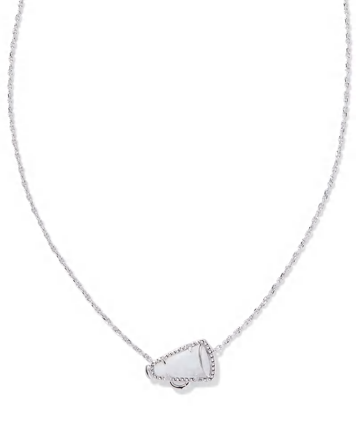 KENDRA SCOTT Cheer Short Pendant Necklace in White Mother-of-Pearl