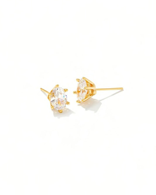 KENDRA SCOTT Cailin Crystal Stud Earrings in White Crystal