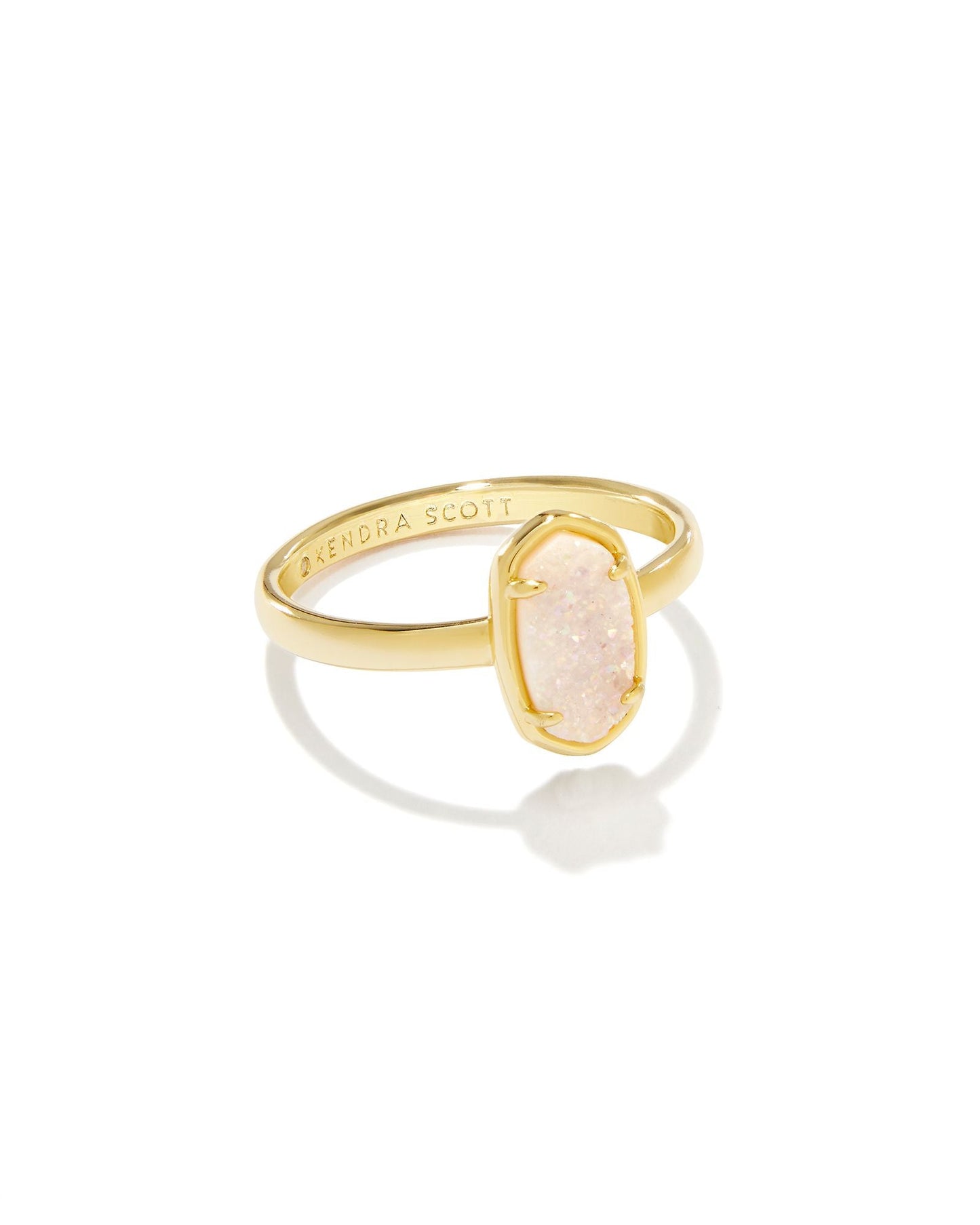 Anillo de oro con banda Grayson de KENDRA SCOTT en drusa iridiscente