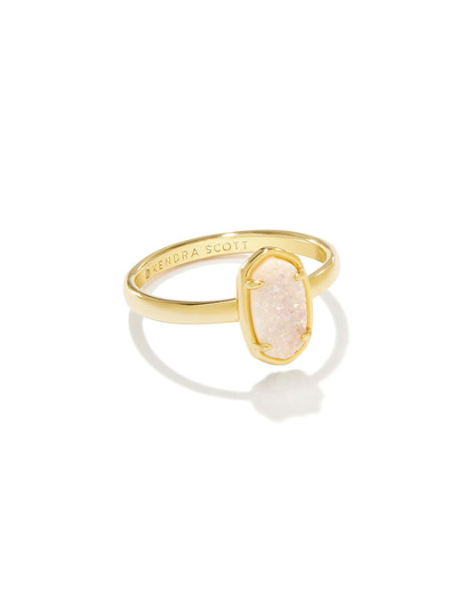 Anillo de oro con banda Grayson de KENDRA SCOTT en drusa iridiscente