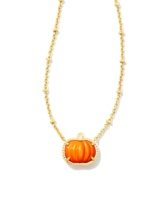 KENDRA SCOTT Pumpkin Gold Short Pendant Necklace