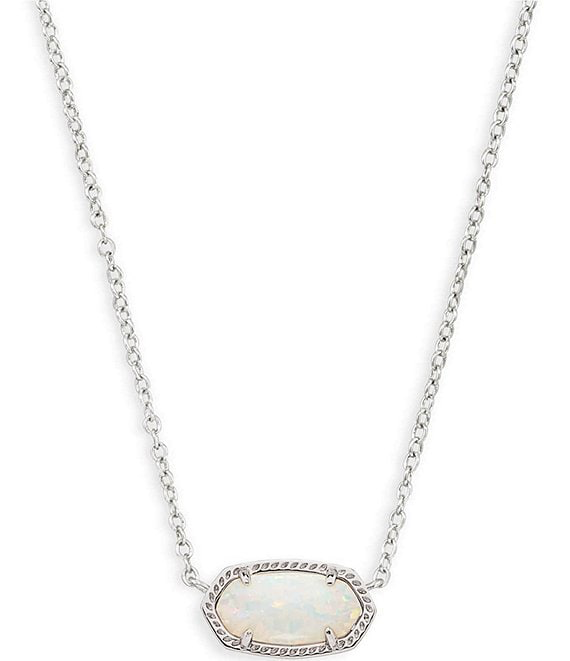 KENDRA SCOTT Elisa Silver Short Pendant Necklace