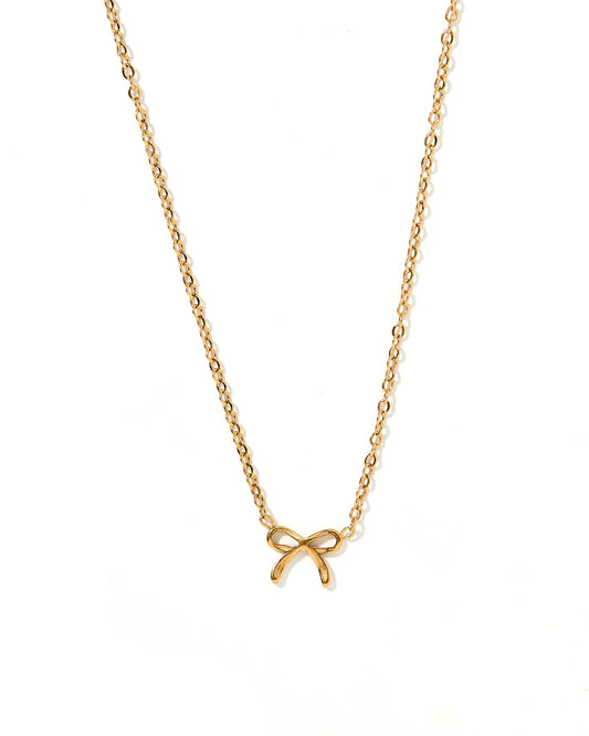 LINNY CO Gold Bow Necklace Sadie