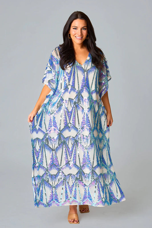 BUDDY LOVE Atlas Sequin Caftan Maxi Dress