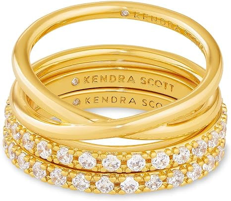 KENDRA SCOTT Gold Livy Ring Set of 3