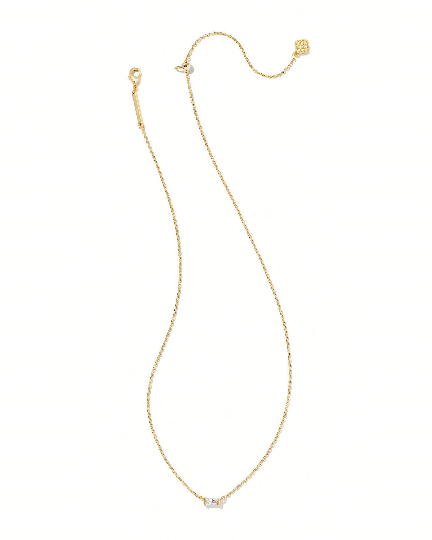 KENDRA SCOTT Collar con colgante de plata Juliette en cristal blanco