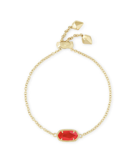 KENDRA SCOTT Gold Elaina Adjustable Bracelet In Red Illusion