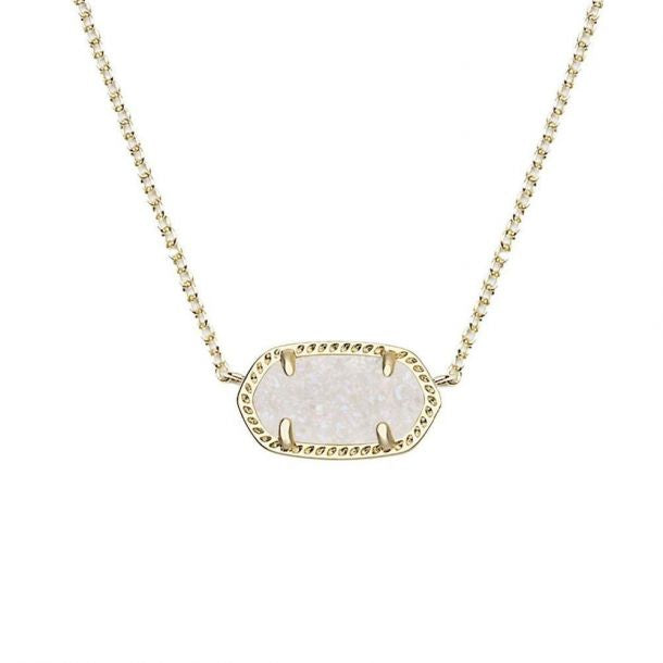 KENDRA SCOTT Boxed Gold Elisa Pendant Necklace In Drusy