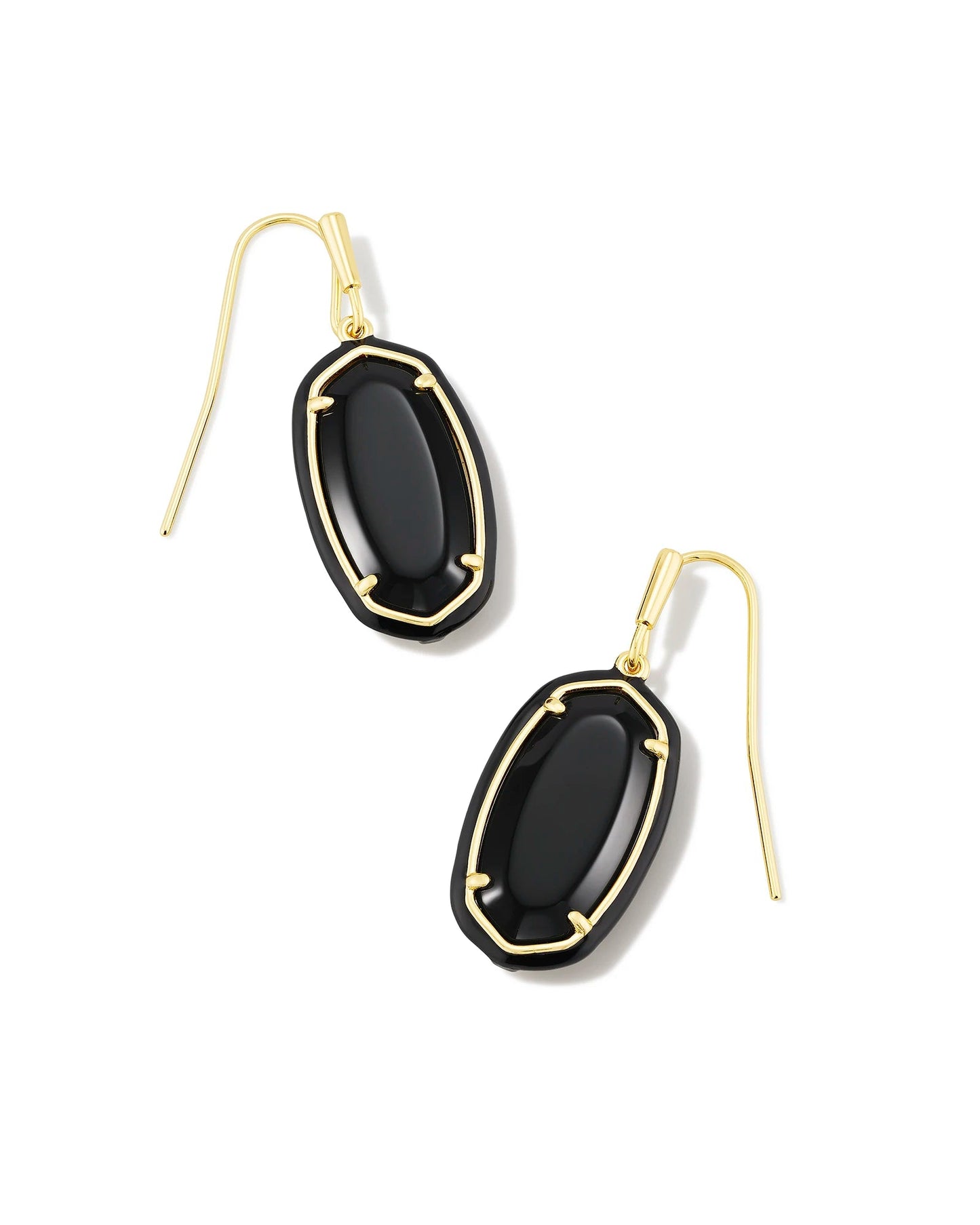 KENDRA SCOTT Dani Gold Enamel Framed Drop Earrings