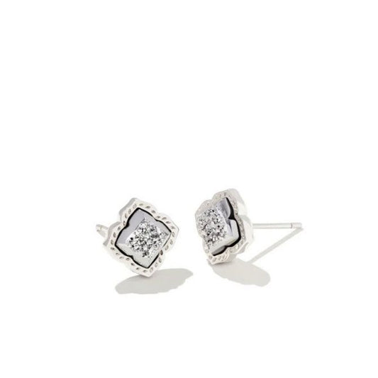 KENDRA SCOTT Mallory Silver Stud Earrings