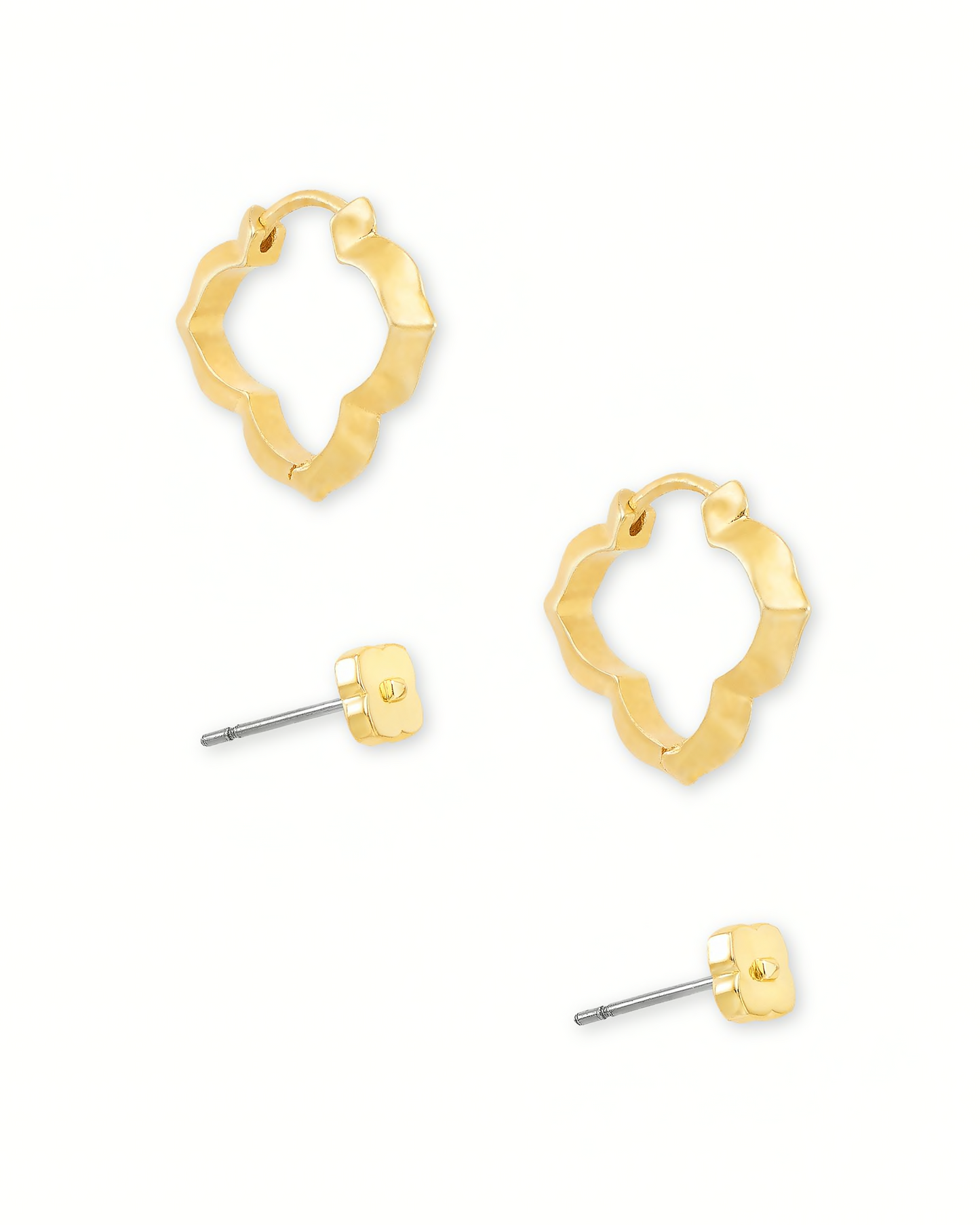 KENDRA SCOTT Abbie Vintage Gold Stud and Huggie Earring Set