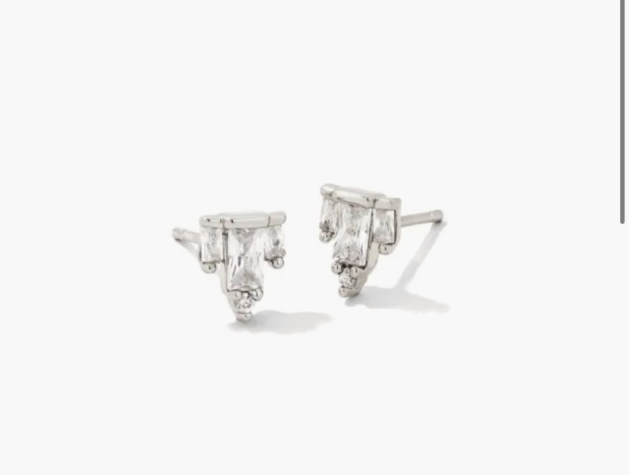 KENDRA SCOTT Pendientes Juliette en cristal blanco 