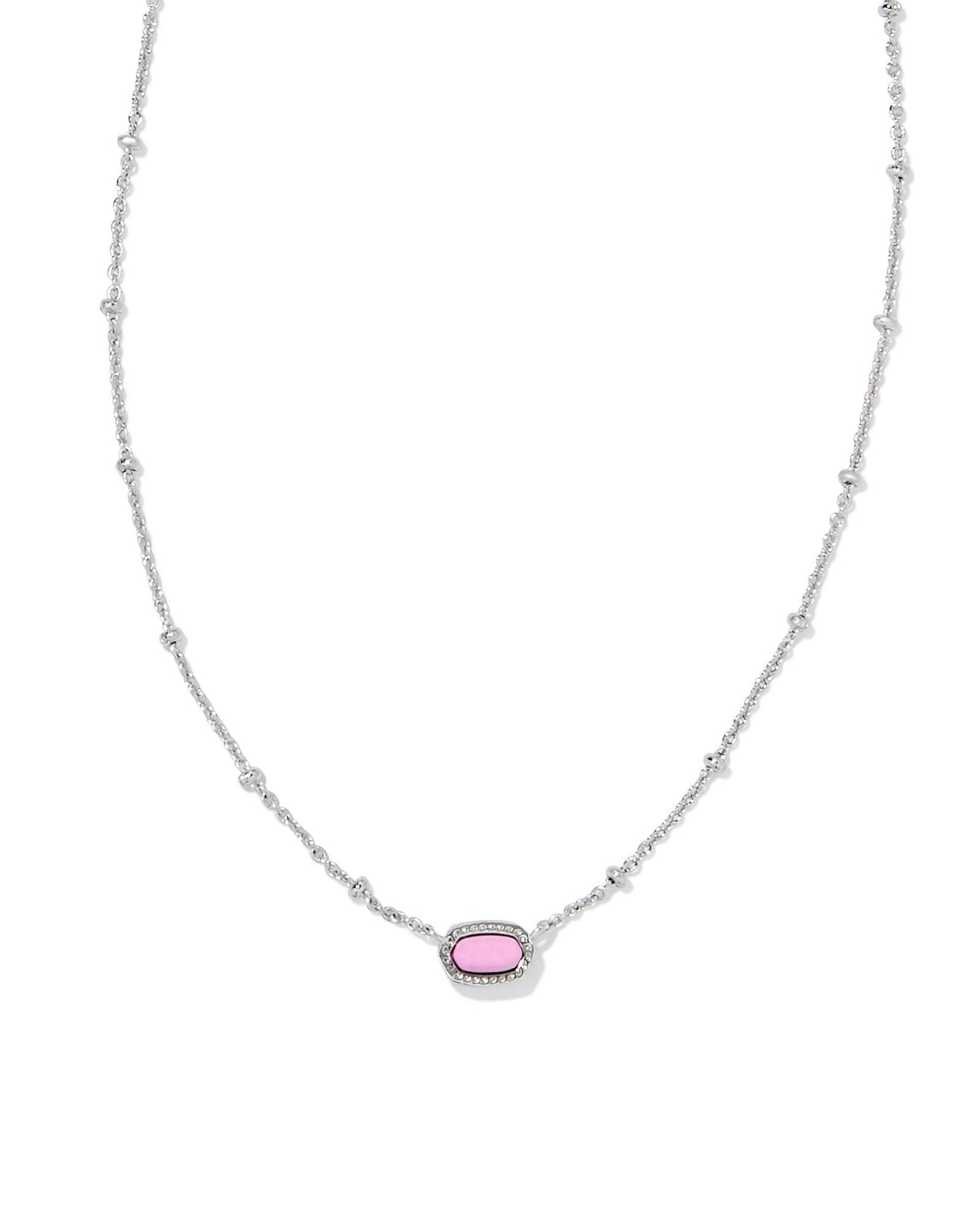 KENDRA SCOTT Mini Elisa Silver Satellite Short Pendant Necklace