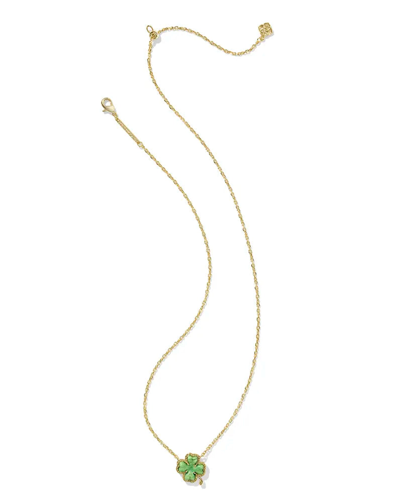 KENDRA SCOTT Clover Gold Short Pendant Necklace