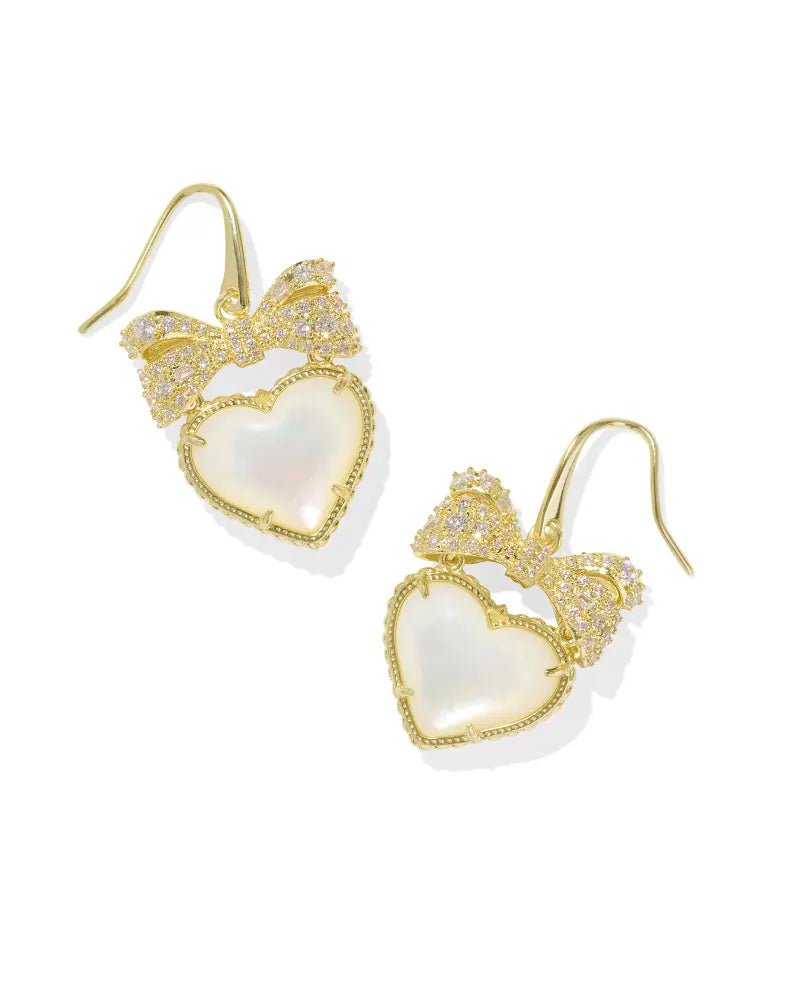 KENDRA SCOTT Haisley Heart Gold Drop Earrings