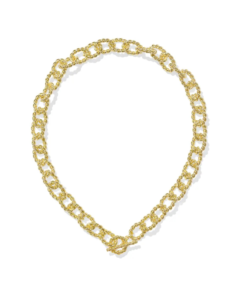 KENDRA SCOTT Haisley Heart Gold Statement Necklace