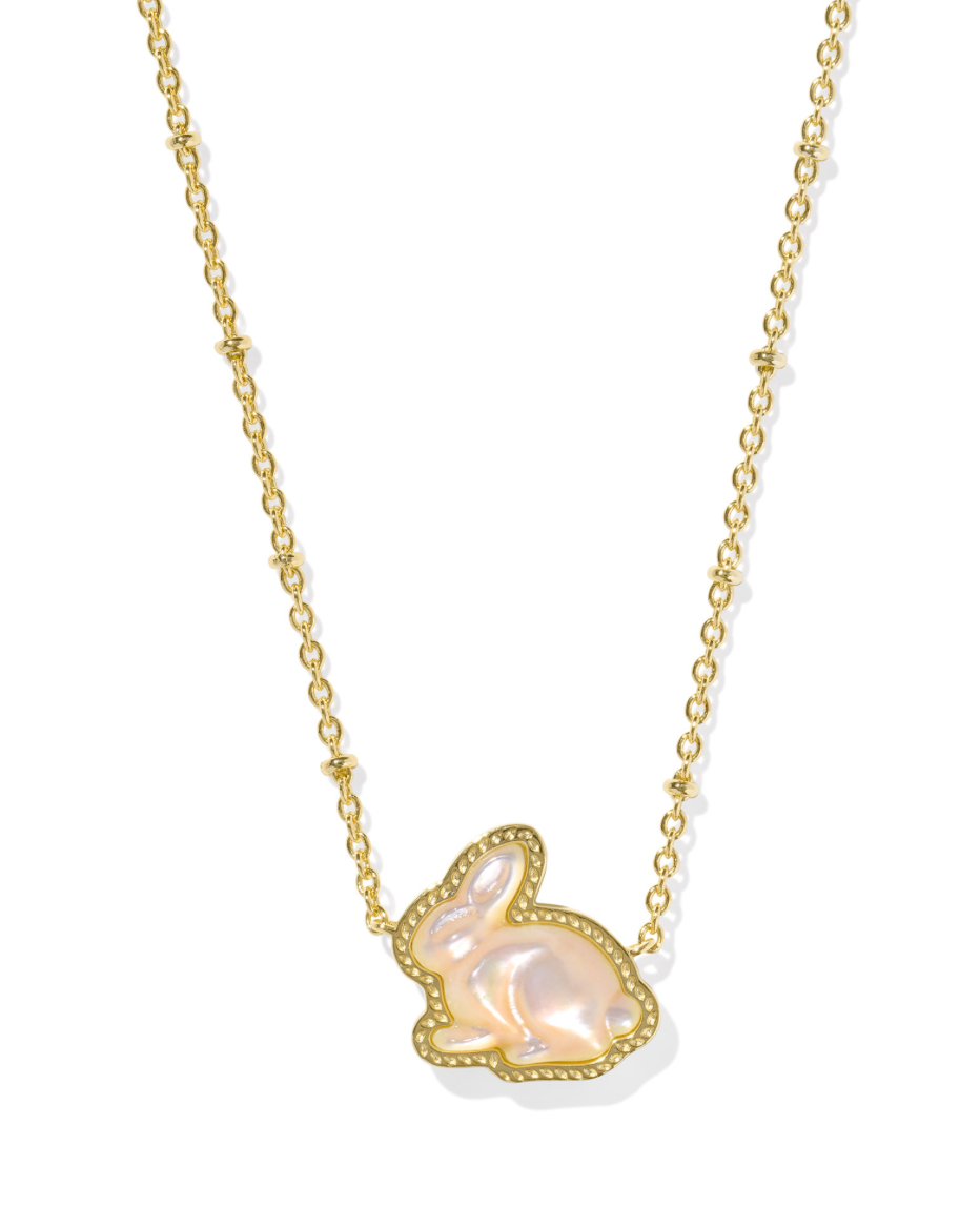 KENDRA SCOTT Bunny Short Gold Pendant Necklace