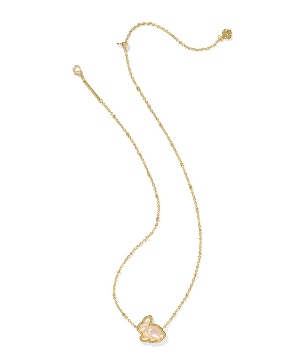 KENDRA SCOTT Bunny Short Gold Pendant Necklace