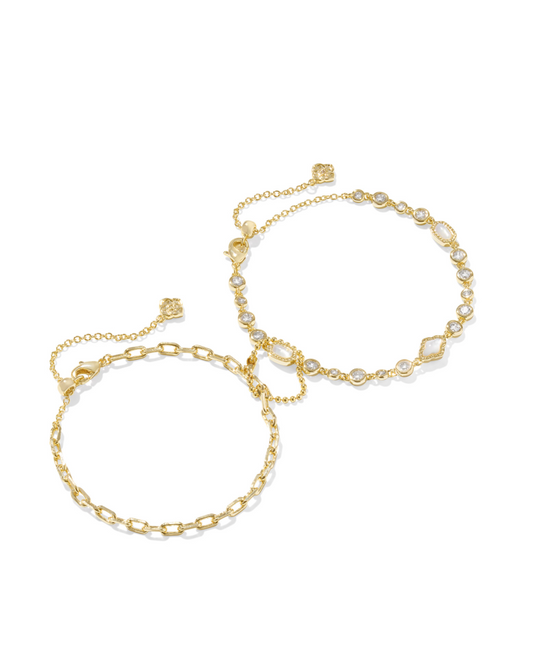 KENDRA SCOTT Mini Elisa Abbie Gold Bracelet Set