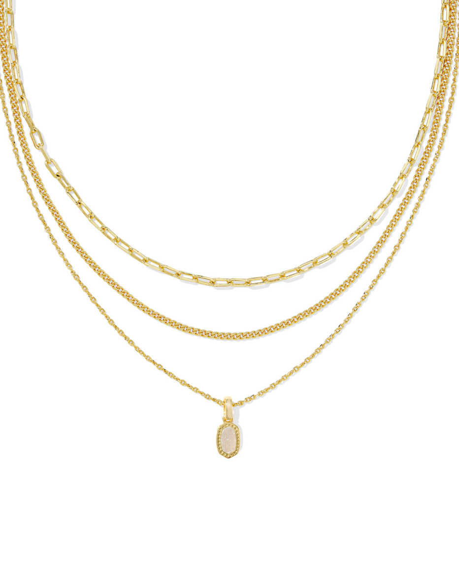 KENDRA SCOTT Mini Elisa Triple Strand Gold Necklace