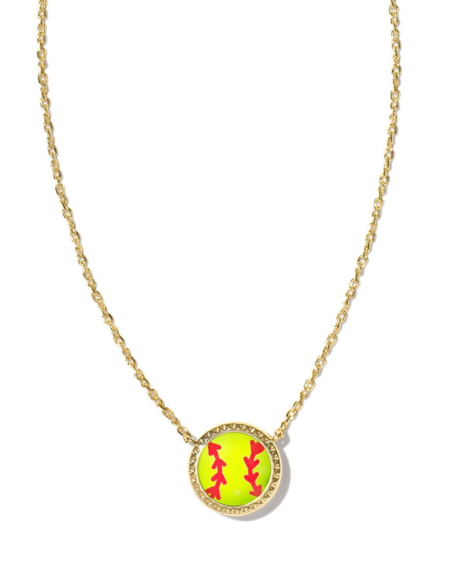 KENDRA SCOTT Softball Short Pendant Necklace