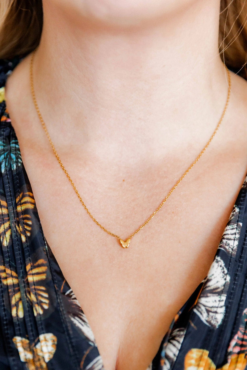 LINNY CO Gold Butterly Necklace Bella