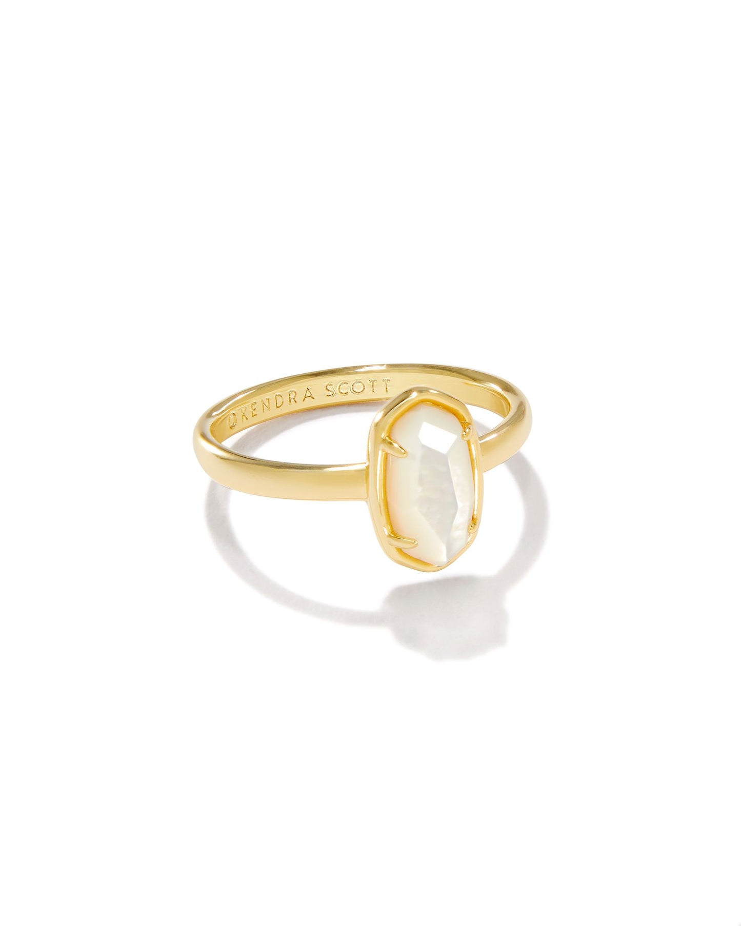 Anillo de oro con banda Grayson de KENDRA SCOTT en drusa iridiscente