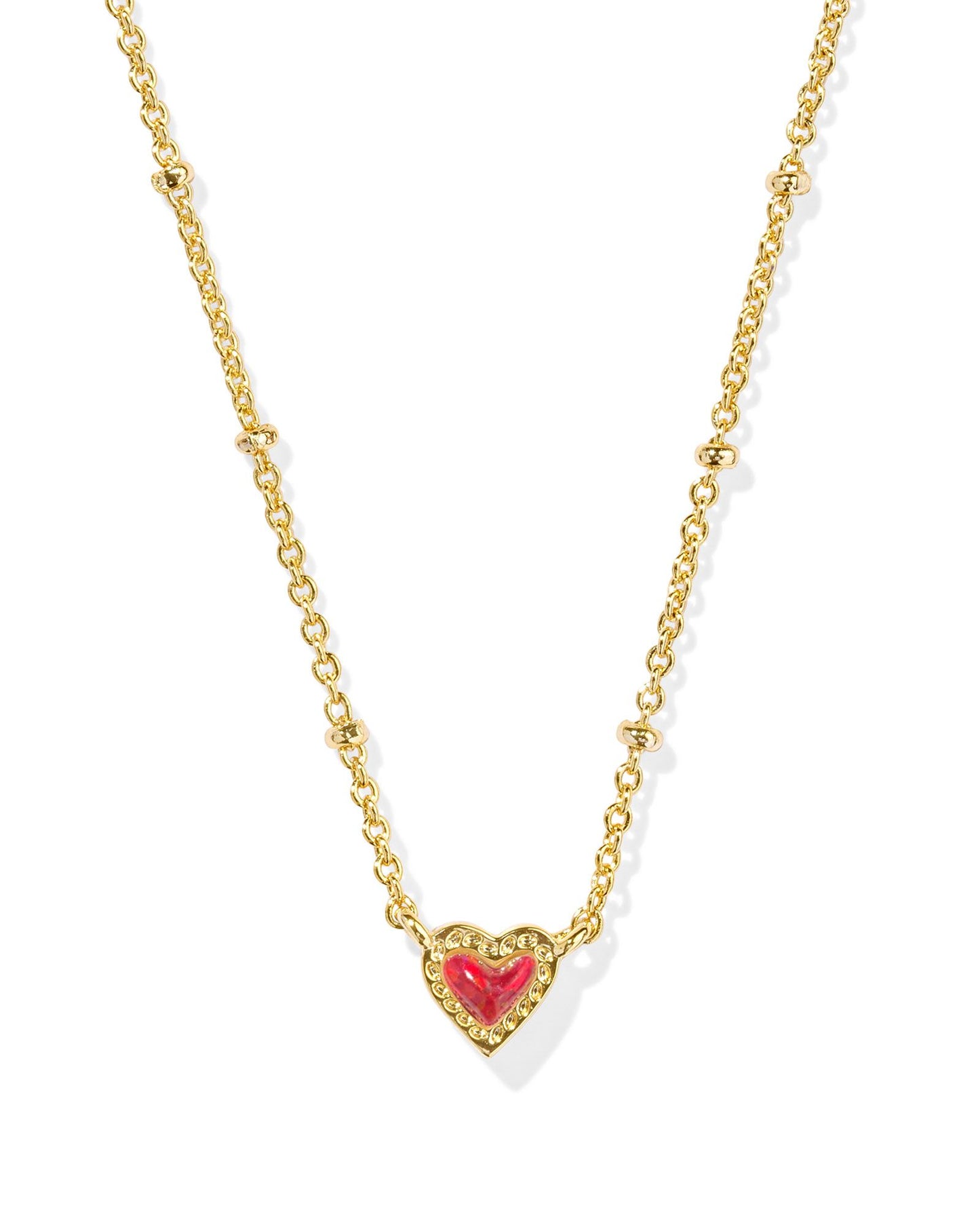 KENDRA SCOTT Mini Ari Heart Gold Satellite Short Pendant Necklace