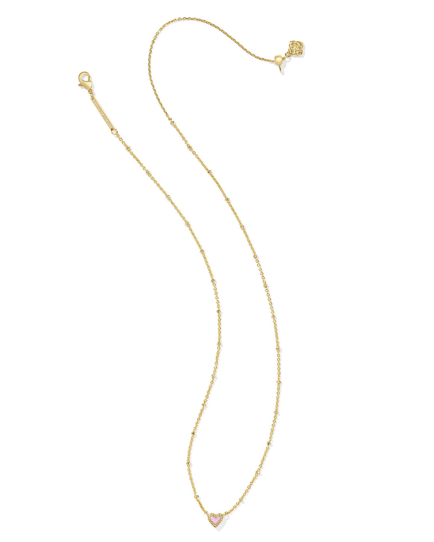 KENDRA SCOTT Mini Ari Heart Gold Satellite Short Pendant Necklace