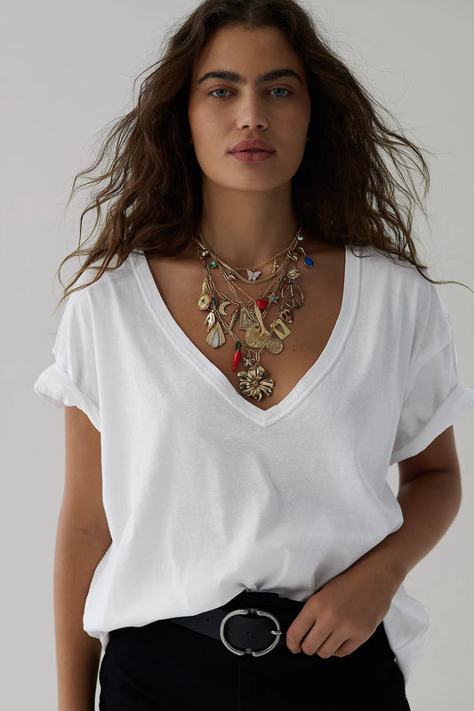 FREE PEOPLE We The Free Nina V-Neck Tee