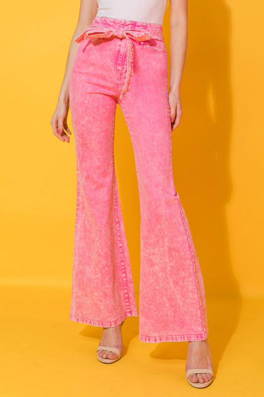 COMFY CUTIE PINK DENIM PANTS