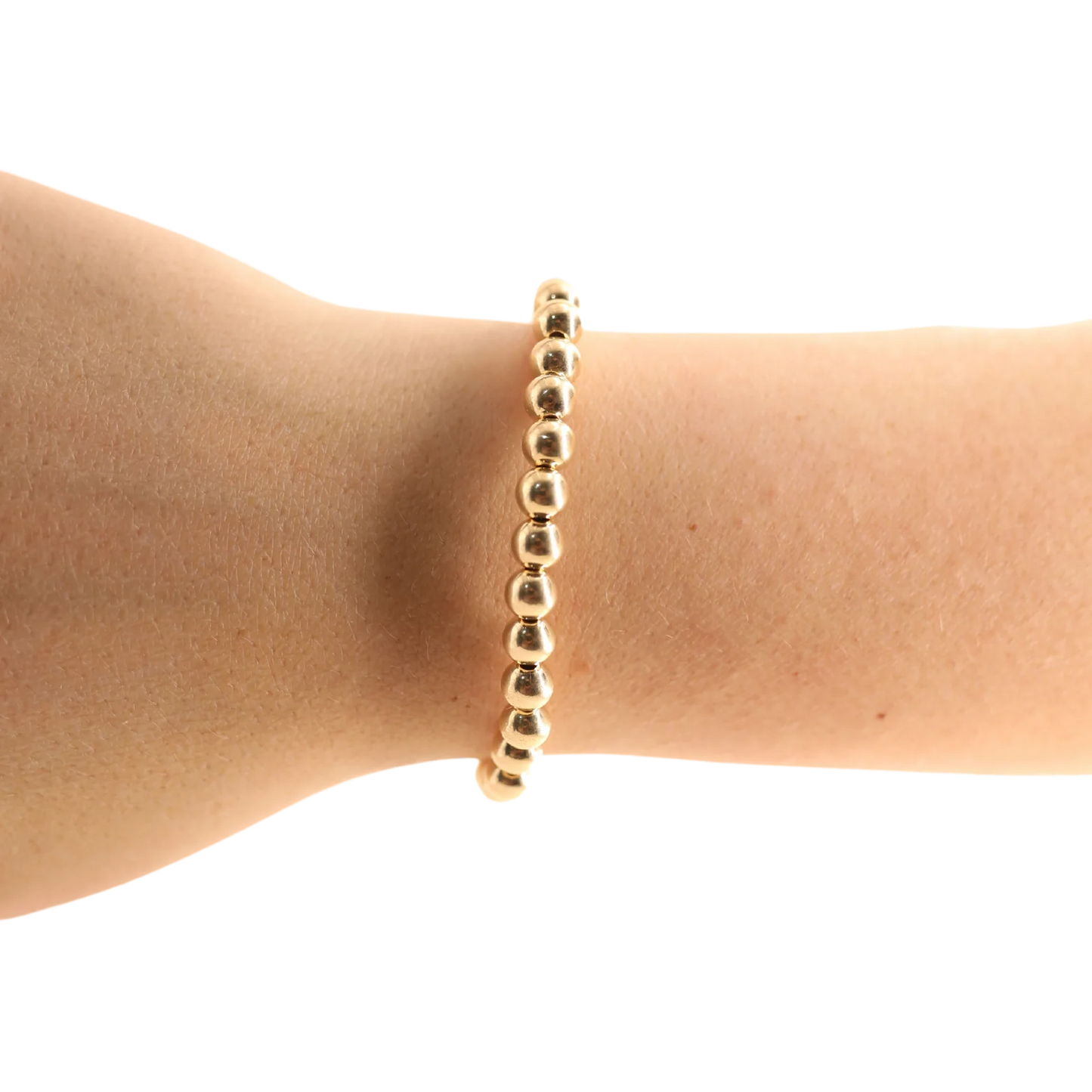 BEADED BLONDES 6mm Gold Bracelet