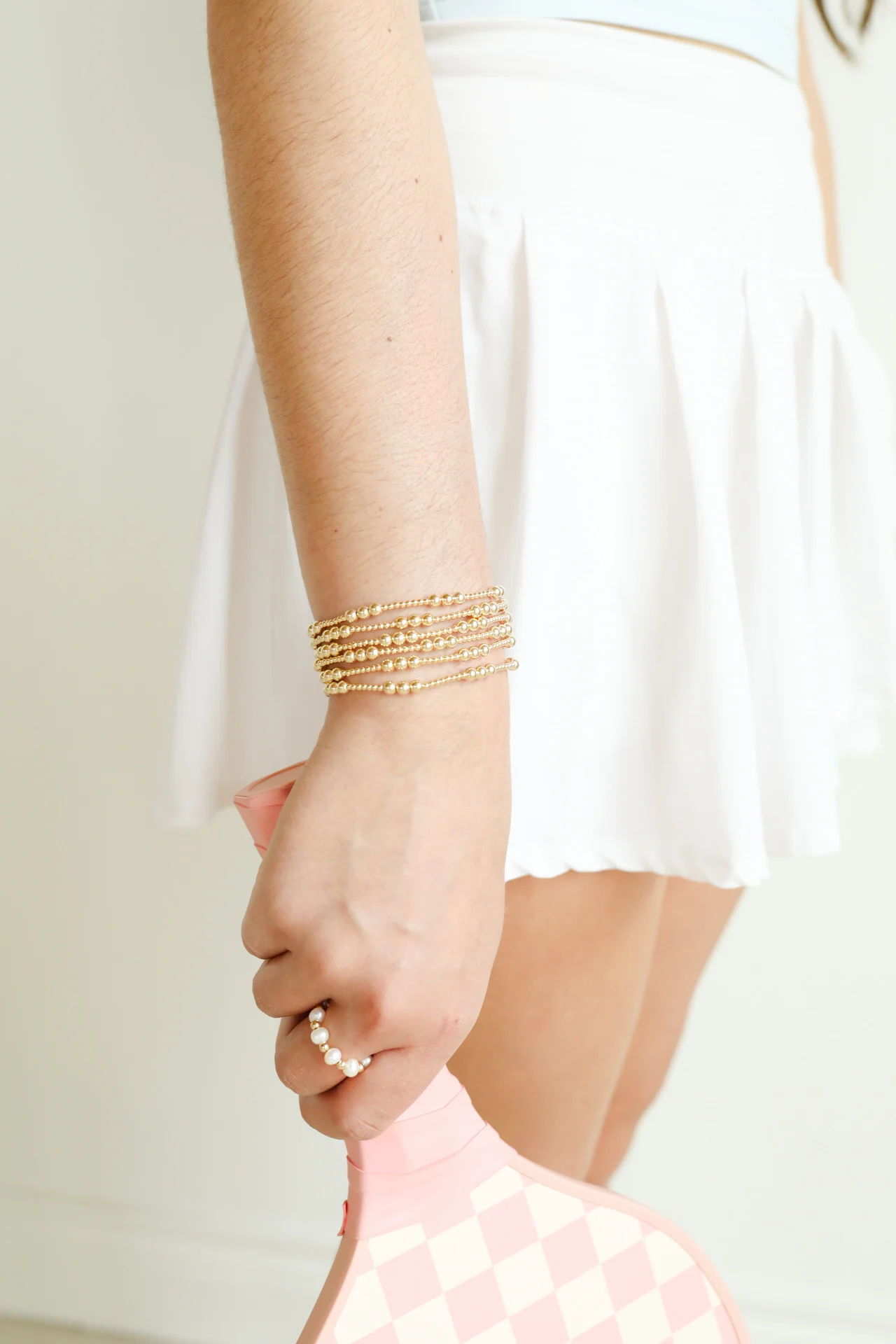 BEADED BLONDES Gold ILY Bracelet