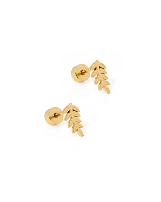 LINNY CO Gold Screwback Stud Earrings Sylvie