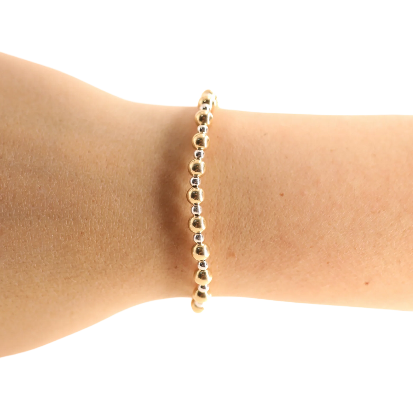 BEADED BLONDES Gold with Silver Katy Bracelet