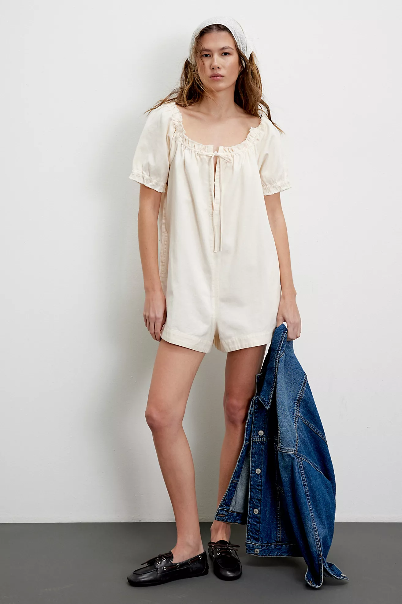 FREE PEOPLE We The Free Daisy Denim Babydoll Romper