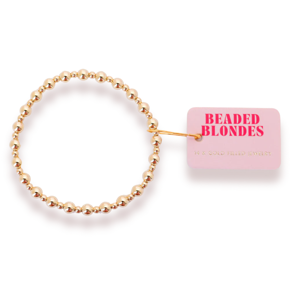 BEADED BLONDES Gold Katy Bracelet