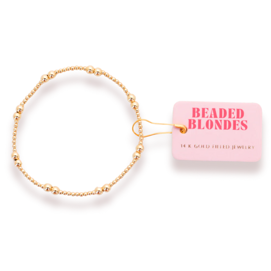 BEADED BLONDES Gold Leah Bracelet