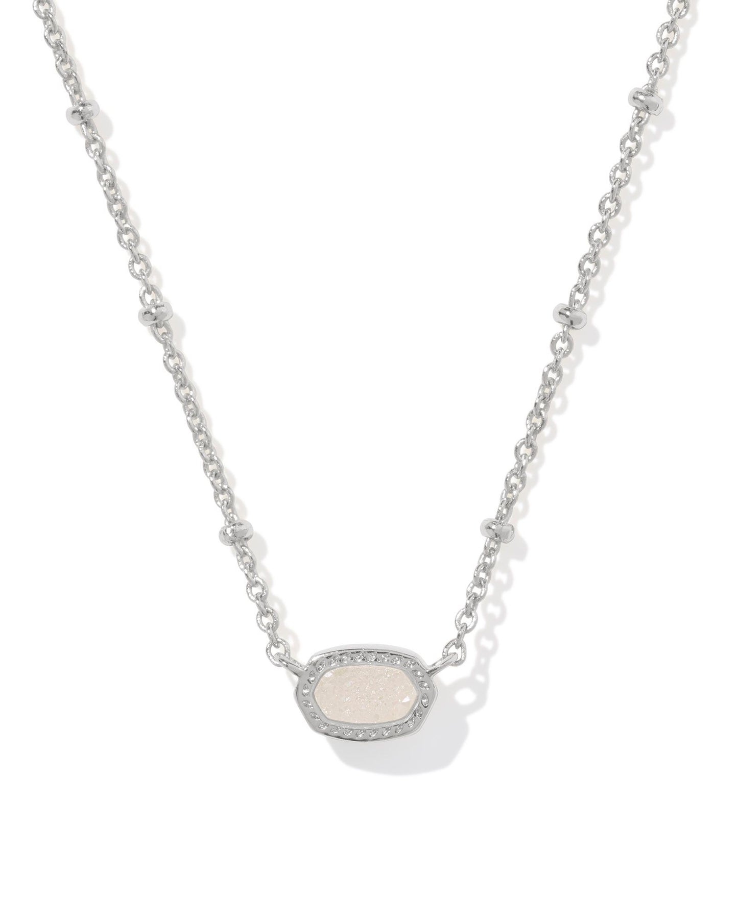 KENDRA SCOTT Mini Elisa Silver Satellite Short Pendant Necklace